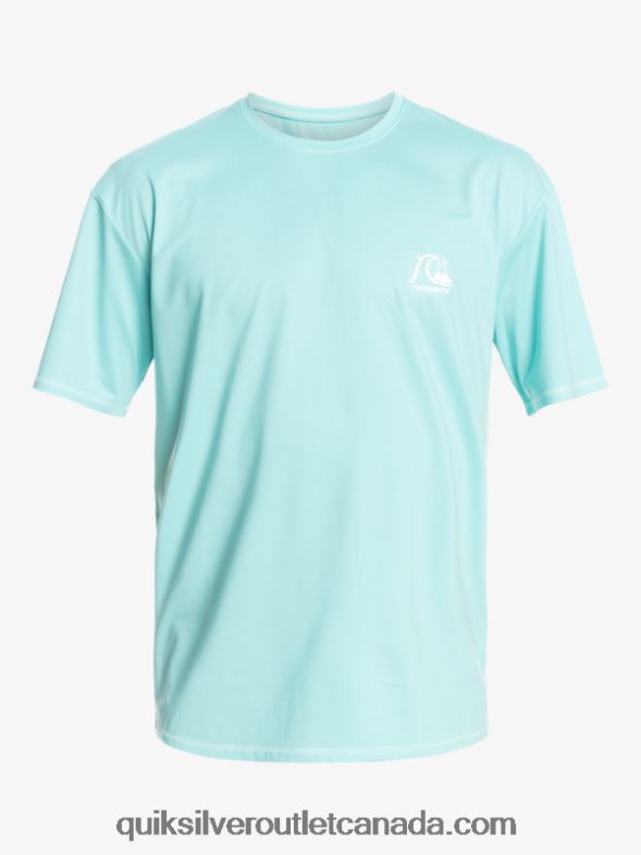 CA Quiksilver Men Heritage Heather Short Sleeve UPF 50 Surf T-Shirt angel blue heather TX4R21128