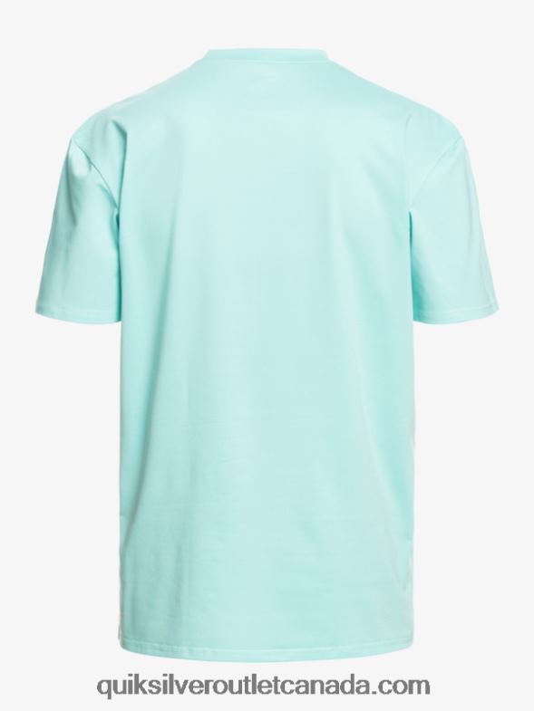 CA Quiksilver Men Heritage Heather Short Sleeve UPF 50 Surf T-Shirt angel blue heather TX4R21128