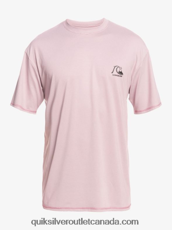 CA Quiksilver Men Heritage Heather Short Sleeve UPF 50 Surf T-Shirt dusty orchid heather TX4R21132