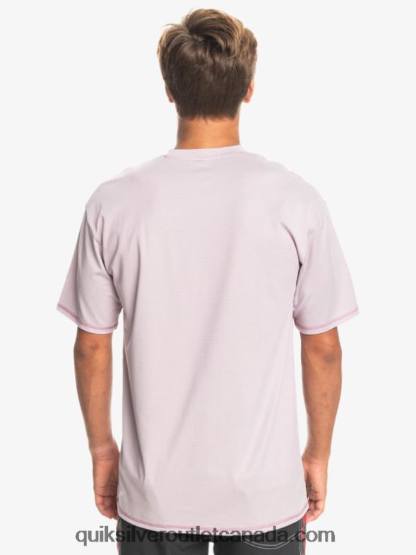CA Quiksilver Men Heritage Heather Short Sleeve UPF 50 Surf T-Shirt dusty orchid heather TX4R21132