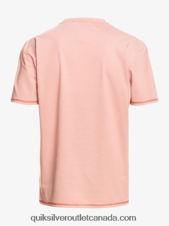CA Quiksilver Men Heritage Heather Short Sleeve UPF 50 Surf T-Shirt hot sauce heather TX4R21135