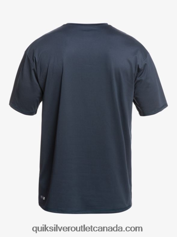 CA Quiksilver Men Heritage Heather Short Sleeve UPF 50 Surf T-Shirt midnight navy heather TX4R21129