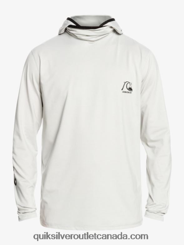 CA Quiksilver Men Heritage UPF 50 Long Sleeve Surf Tee gray violet heather TX4R2418