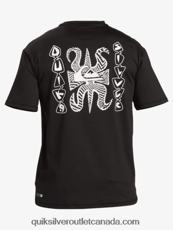 CA Quiksilver Men Mix Session UPF 50 Short Sleeve Surf Tee black TX4R2318