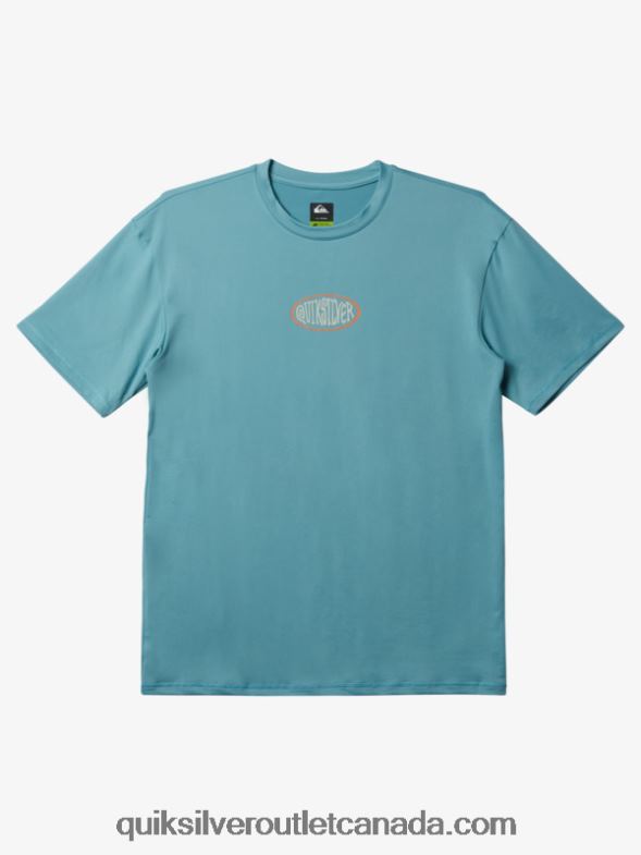 CA Quiksilver Men Mix Session UPF 50 Short Sleeve Surf Tee cameo blue TX4R2314
