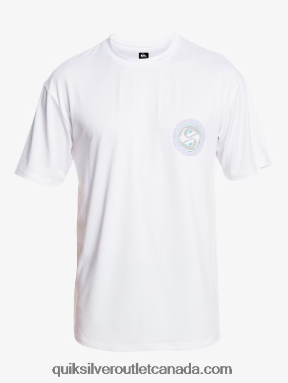 CA Quiksilver Men Mix Session UPF 50 Short Sleeve Surf Tee snow white TX4R2315