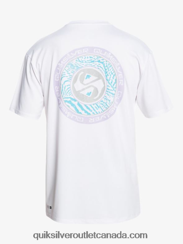 CA Quiksilver Men Mix Session UPF 50 Short Sleeve Surf Tee snow white TX4R2315