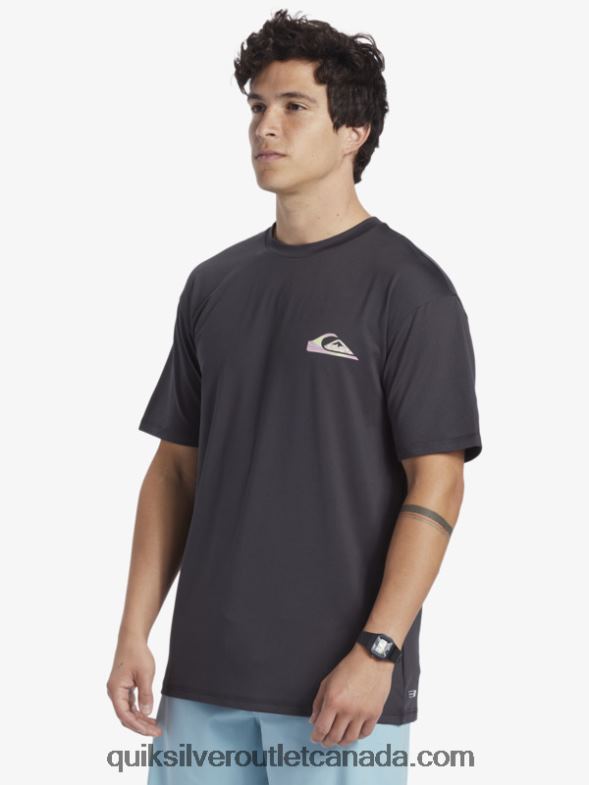 CA Quiksilver Men Mix Session UPF 50 Short Sleeve Surf Tee tarmac TX4R2316