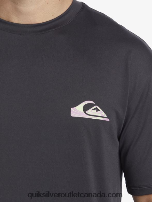 CA Quiksilver Men Mix Session UPF 50 Short Sleeve Surf Tee tarmac TX4R2316