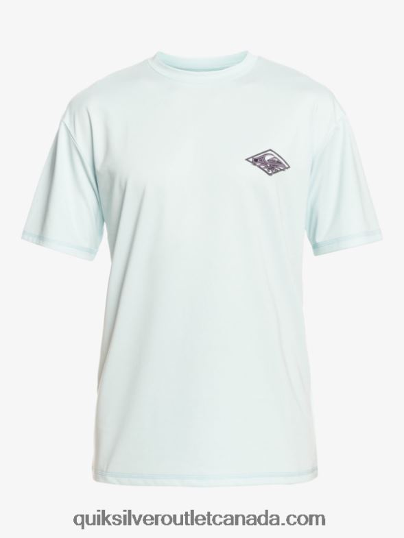 CA Quiksilver Men Mix Short Sleeve UPF 50 Surf Tee blue grey TX4R21809