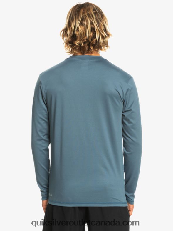 CA Quiksilver Men Omni Session Long Sleeve Upf 50 Surf T-Shirt bering sea TX4R2402