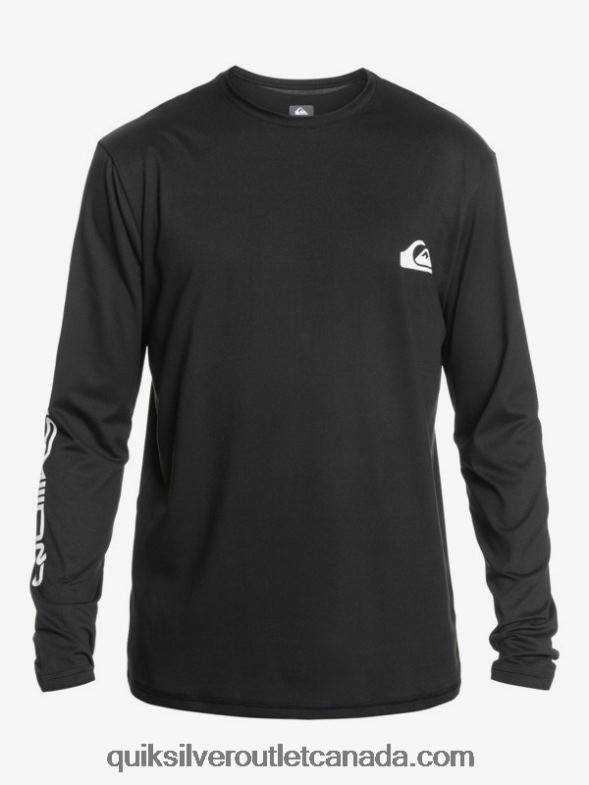 CA Quiksilver Men Omni Session Long Sleeve Upf 50 Surf T-Shirt black TX4R2406