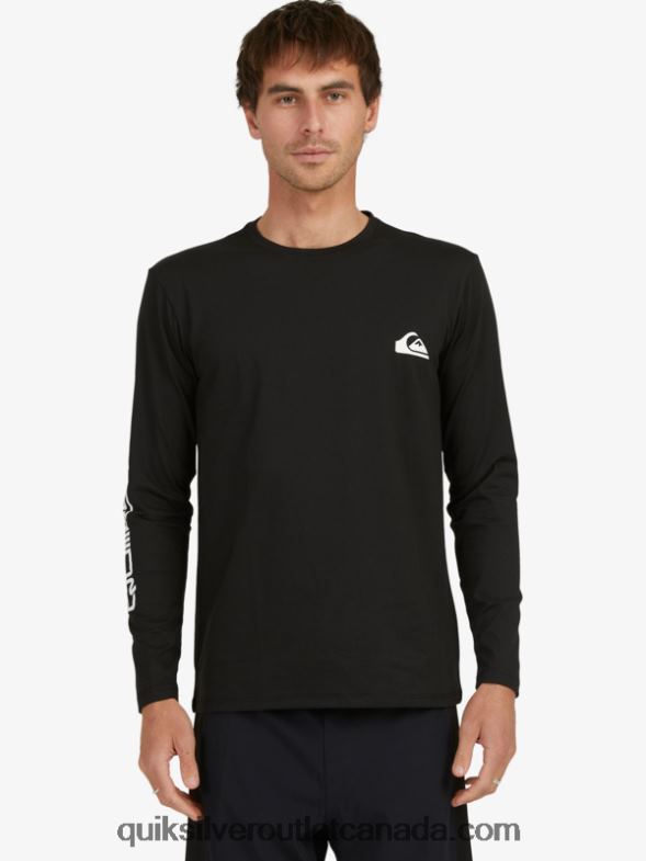 CA Quiksilver Men Omni Session Long Sleeve Upf 50 Surf T-Shirt black TX4R2406