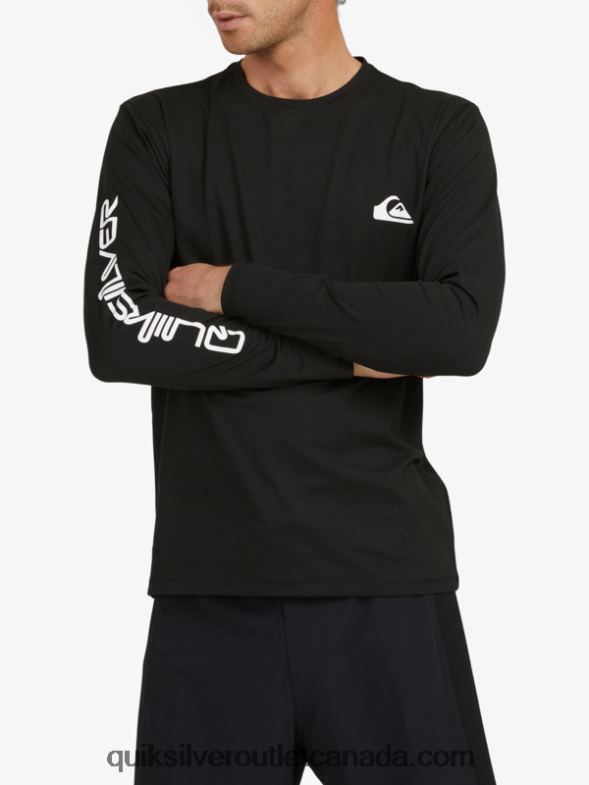 CA Quiksilver Men Omni Session Long Sleeve Upf 50 Surf T-Shirt black TX4R2406