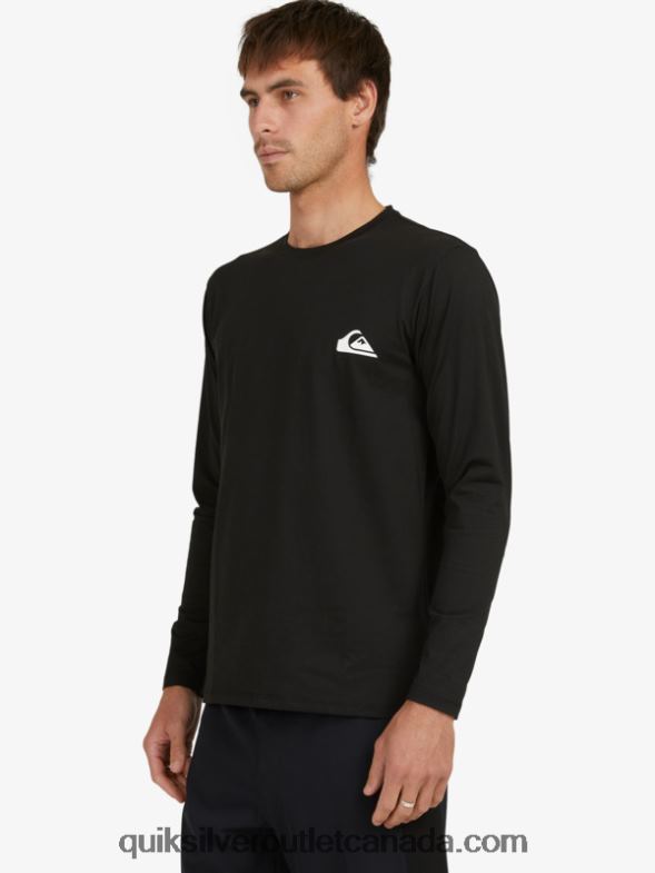 CA Quiksilver Men Omni Session Long Sleeve Upf 50 Surf T-Shirt black TX4R2406