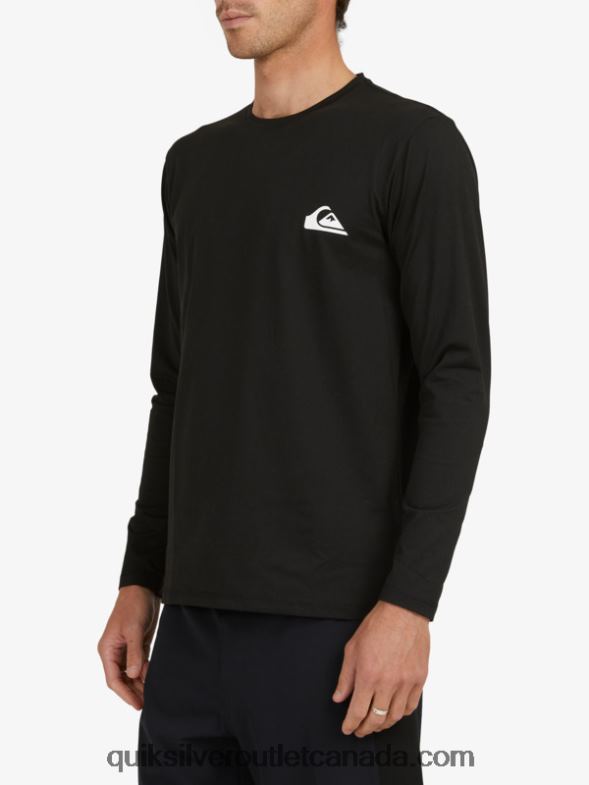 CA Quiksilver Men Omni Session Long Sleeve Upf 50 Surf T-Shirt black TX4R2406