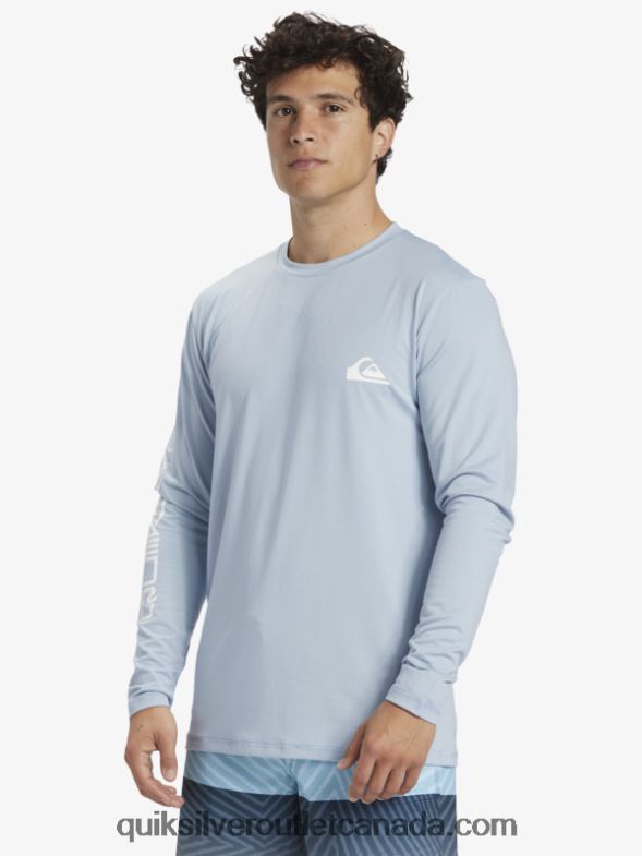 CA Quiksilver Men Omni Session Long Sleeve Upf 50 Surf T-Shirt celestial blue TX4R2404
