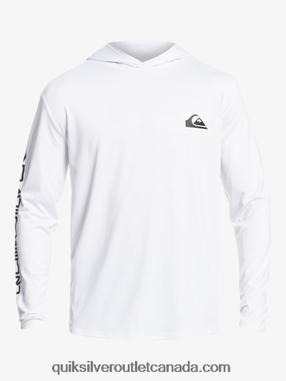 CA Quiksilver Men Omni Session UPF 50 Long Sleeve Surf Tee white TX4R2769