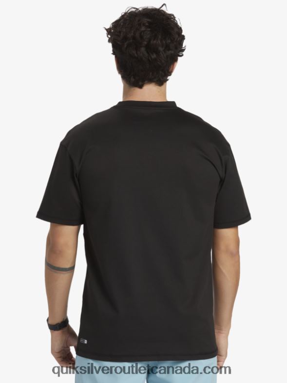 CA Quiksilver Men Omni Session UPF 50 Short Sleeve Surf Tee black TX4R2543