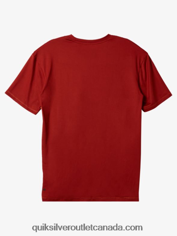CA Quiksilver Men Omni Session UPF 50 Short Sleeve Surf Tee red ochre TX4R2539
