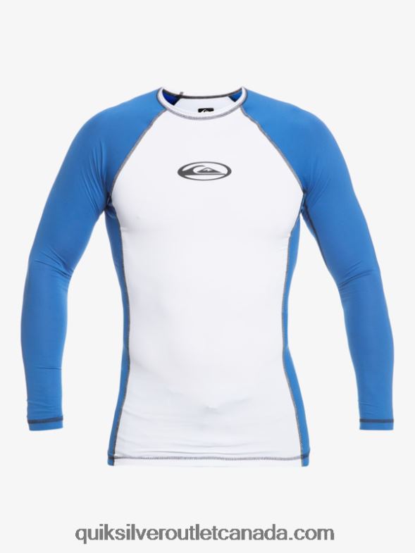 CA Quiksilver Men Saturn Protection Long Sleeve UPF 50 Rashguard turkish sea TX4R2653