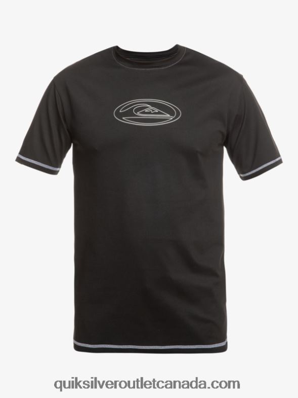 CA Quiksilver Men Saturn Surf Short Sleeve UPF 50 Surf T-Shirt black TX4R2587