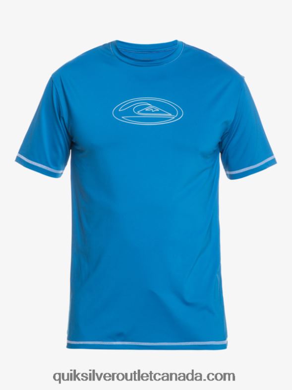 CA Quiksilver Men Saturn Surf Short Sleeve UPF 50 Surf T-Shirt turkish sea TX4R2588