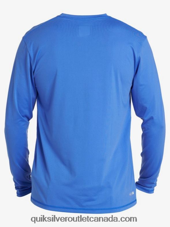 CA Quiksilver Men Solid Streak Long Sleeve UPF 50 Surf T-Shirt dazzling blue TX4R21584