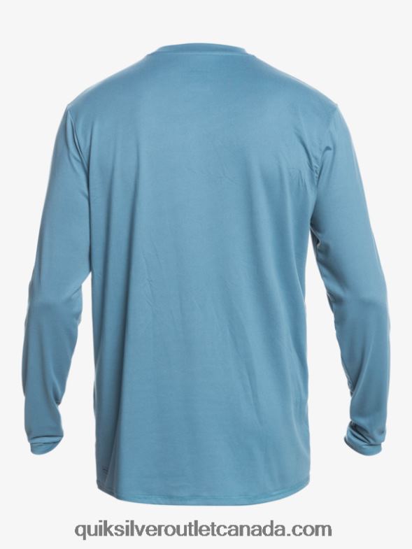 CA Quiksilver Men Solid Streak Long Sleeve UPF 50 Surf Tee provencial TX4R2847