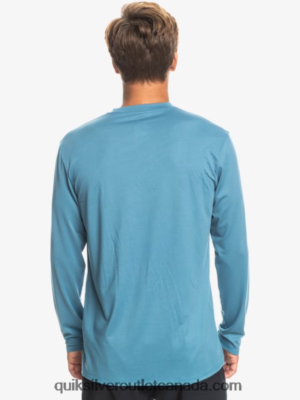 CA Quiksilver Men Solid Streak Long Sleeve UPF 50 Surf Tee provencial TX4R2847