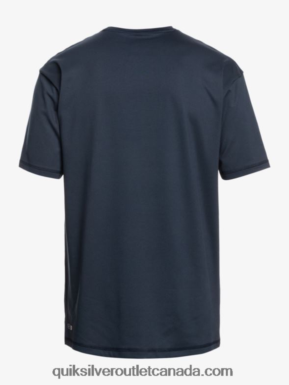 CA Quiksilver Men Solid Streak Short Sleeve UPF 50 Surf Tee navy blazer TX4R2885