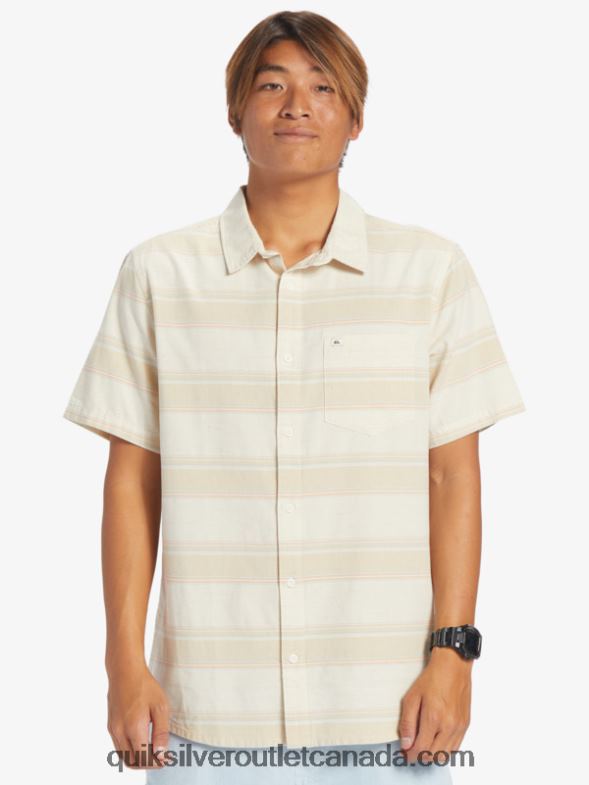 CA Quiksilver Men Cali Sunrise Short Sleeve Shirt birch cali str TX4R2445
