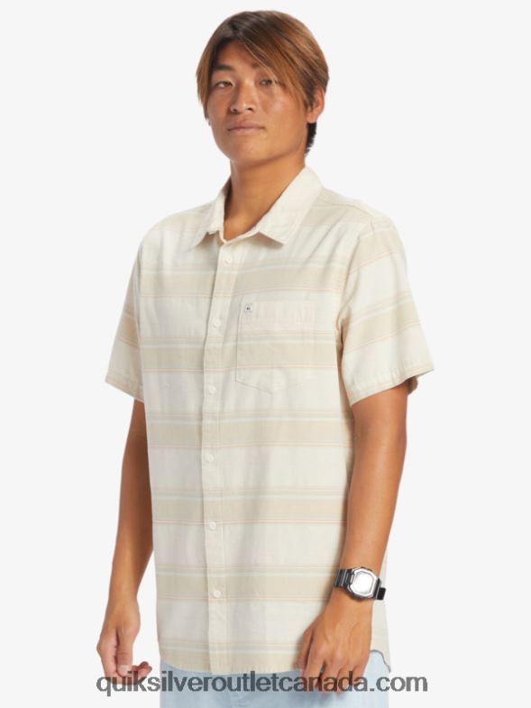 CA Quiksilver Men Cali Sunrise Short Sleeve Shirt birch cali str TX4R2445