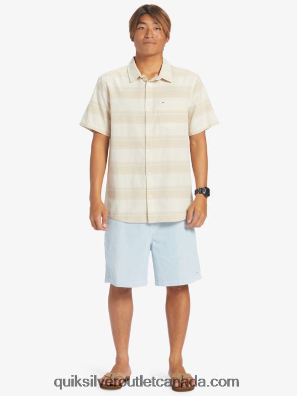 CA Quiksilver Men Cali Sunrise Short Sleeve Shirt birch cali str TX4R2445