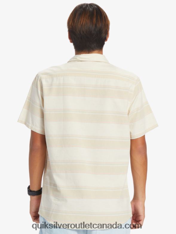 CA Quiksilver Men Cali Sunrise Short Sleeve Shirt birch cali str TX4R2445
