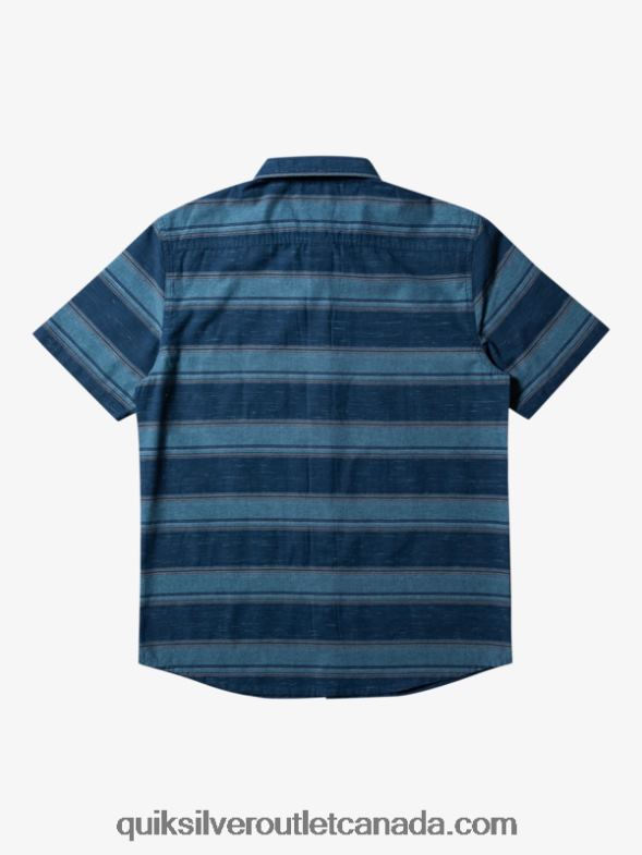 CA Quiksilver Men Cali Sunrise Short Sleeve Shirt midnight navy cali str TX4R2446