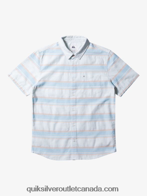 CA Quiksilver Men Cali Sunrise Short Sleeve Shirt sky blue cali str TX4R2447