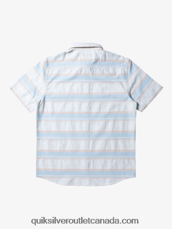 CA Quiksilver Men Cali Sunrise Short Sleeve Shirt sky blue cali str TX4R2447
