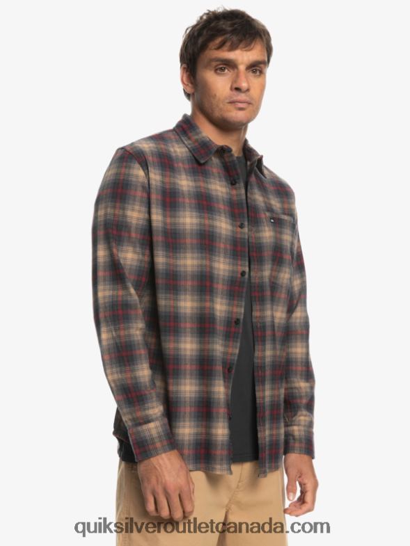 CA Quiksilver Men Cramond Stretch Long Sleeve Shirt ruby wine cramond TX4R21049