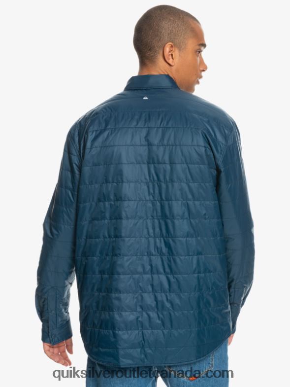 CA Quiksilver Men Free Climb Insulated Reversible Flannel Shirt insignia blue free climb TX4R21702