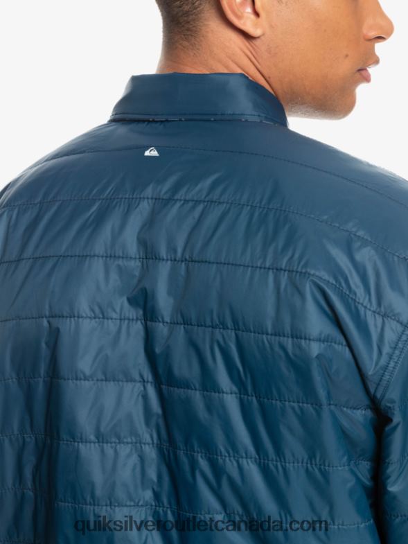 CA Quiksilver Men Free Climb Insulated Reversible Flannel Shirt insignia blue free climb TX4R21702