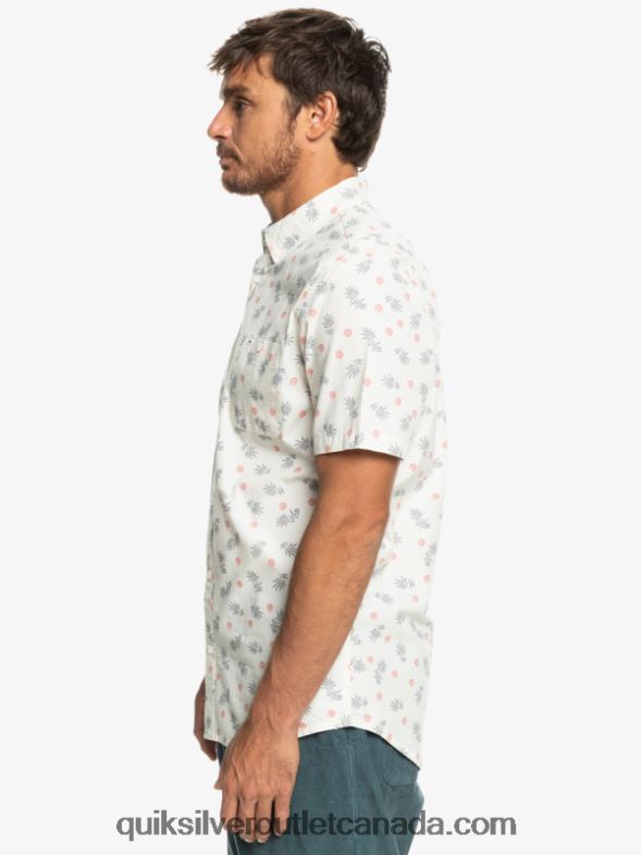 CA Quiksilver Men From Ocean To Paradise Short Sleeve Shirt white from ocean TX4R21390