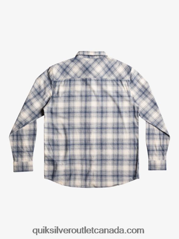 CA Quiksilver Men Ganaway Stretch Long Sleeve Flannel Shirt birch ganaway TX4R21768