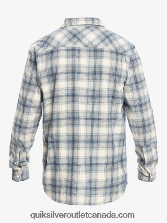 CA Quiksilver Men Ganaway Stretch Long Sleeve Flannel Shirt birch ganaway TX4R21768