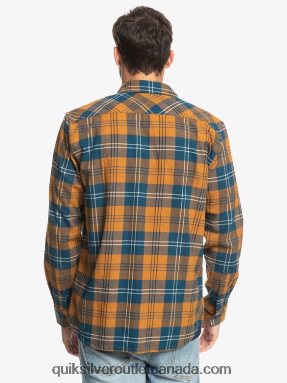 CA Quiksilver Men Harelaw Stretch Long Sleeve Shirt brown sugar harelaw TX4R21508