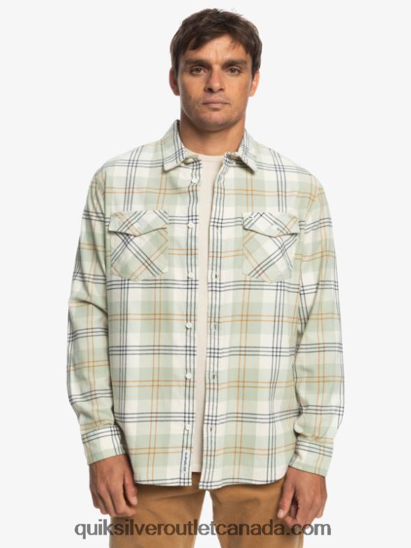 CA Quiksilver Men Harelaw Stretch Long Sleeve Shirt desert sage harelaw TX4R21510