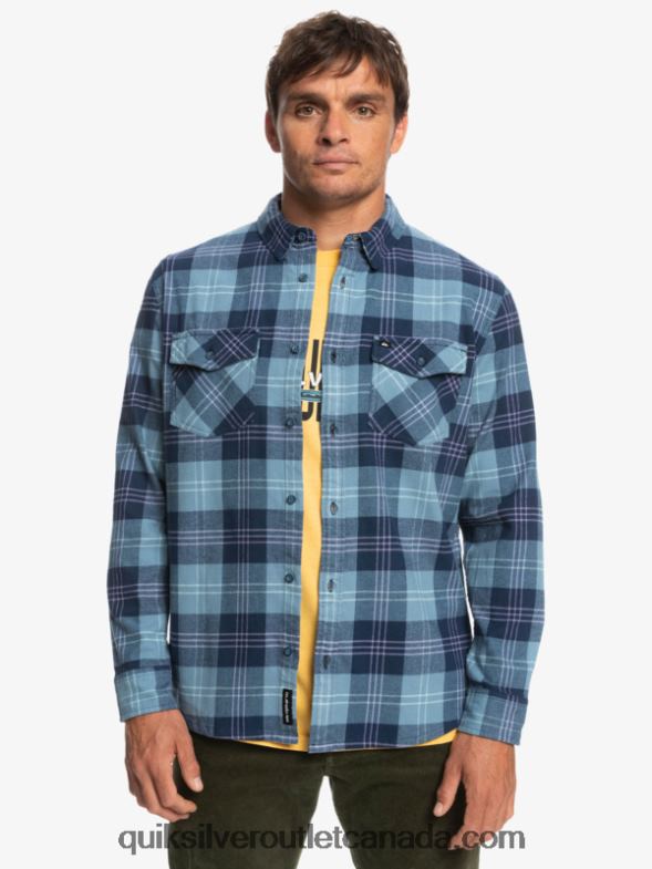 CA Quiksilver Men Harelaw Stretch Long Sleeve Shirt provencial blue harelaw TX4R21509