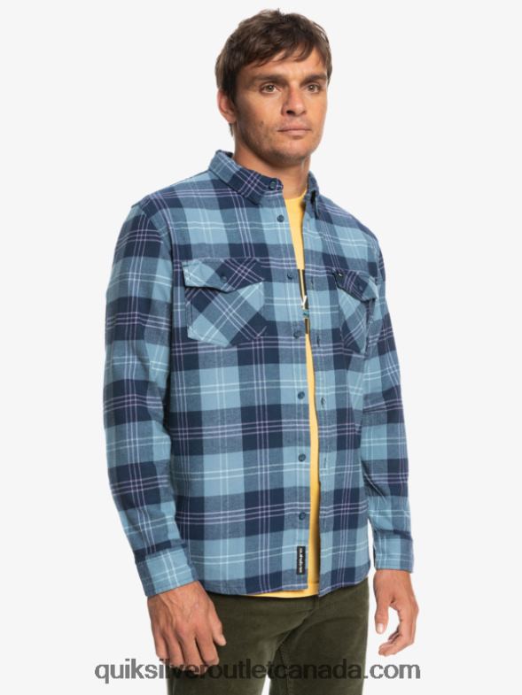 CA Quiksilver Men Harelaw Stretch Long Sleeve Shirt provencial blue harelaw TX4R21509