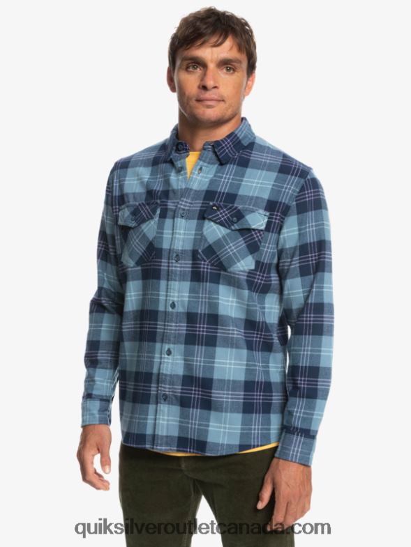 CA Quiksilver Men Harelaw Stretch Long Sleeve Shirt provencial blue harelaw TX4R21509