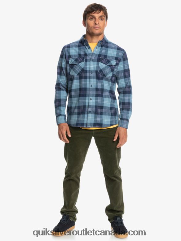CA Quiksilver Men Harelaw Stretch Long Sleeve Shirt provencial blue harelaw TX4R21509